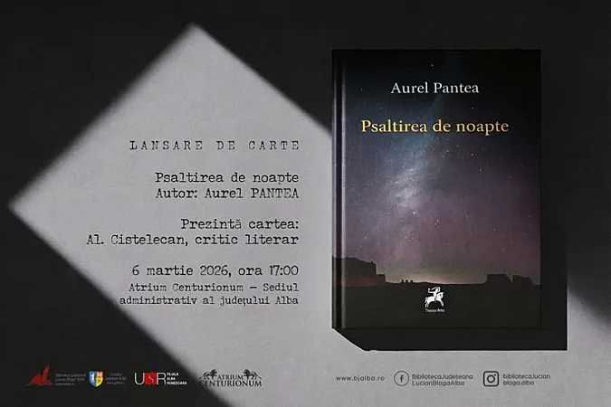 Lansarea volumului de poezie „Psaltirea de noapte” al poetului albaiulian Aurel Pantea