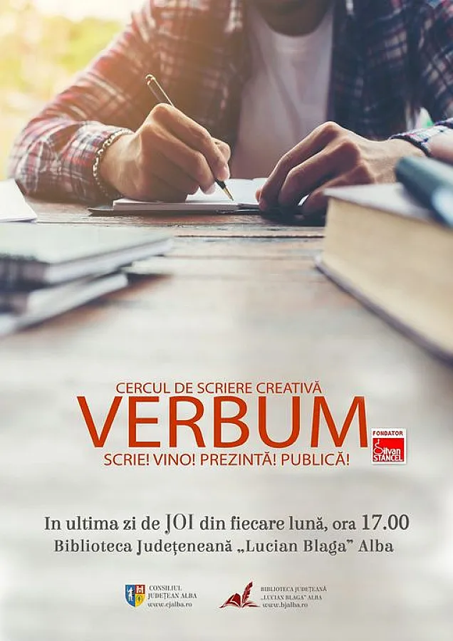 Inspirație și emoție la cercul de scriere creativă „Verbum”, de la Biblioteca Județeană „Lucian Blaga” Alba