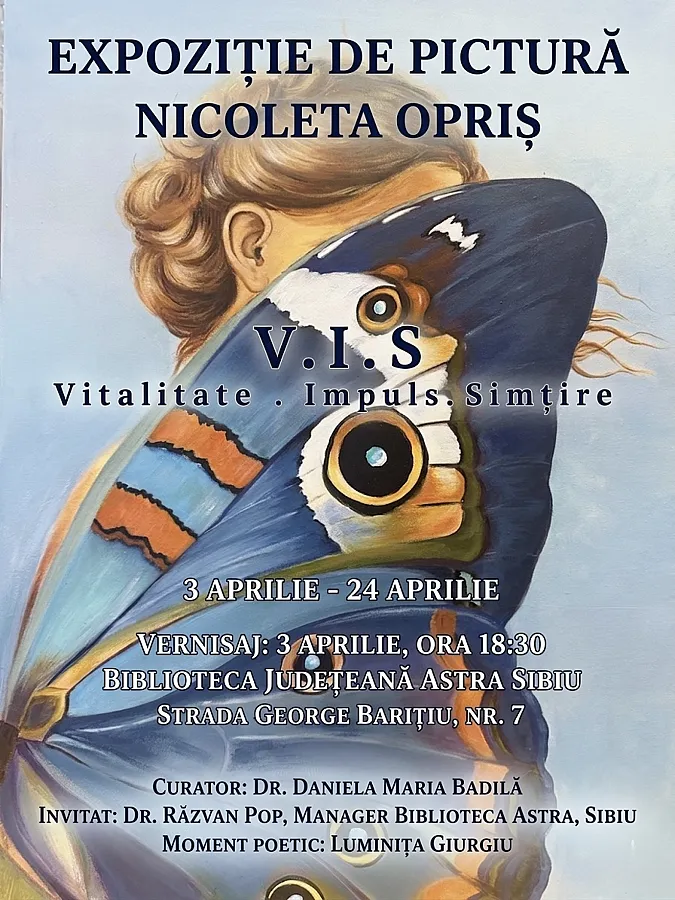 ".I.S. – Vitalitate. Impuls. Simțire" – expoziție de pictură Nicoleta Opriș